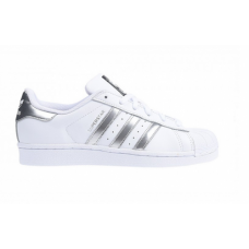 Adidas Tênis Superstar Branco e Prata